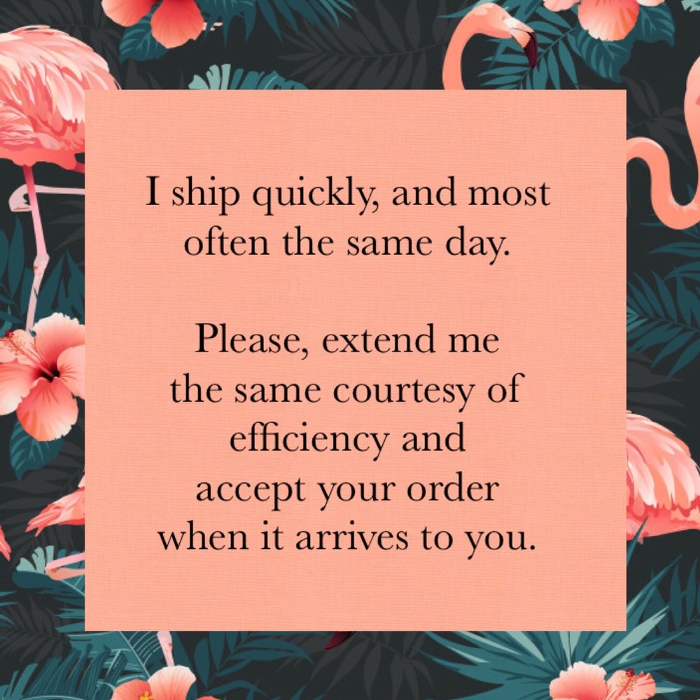Please, accept your order. 💜